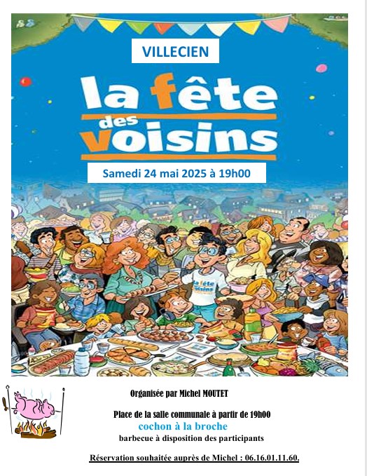 Pensez à vous inscrire pour la Fête des Voisins du Samedi 24 mai 19h